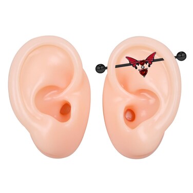 Silicone Ear Model for Piercing Practice, Left and Right Soft Flexible Fake Ear for Jewelry Display, Professional Training Aid, Pair