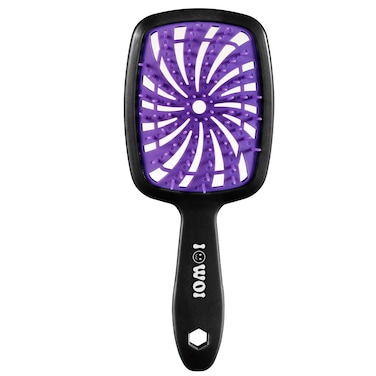 Detangler Hair Brush for Wet Dry Hair, Anti-Breakage Anti-Static Bristle Vented Brush Plus for Curly Fine Fragile Hair, Mini Travel Wet Detangling Brush Care Tools for Women Men Purple