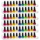 6 Pack Nail Polish Rack,Nail Polish Organizer Wall Mounted Shelf with Removable Anti-slip End Inserts,Nail Polish Wall Rack Display Holder,Clear Acrylic Nail Polish Holder Organizer Display 90 Bottles