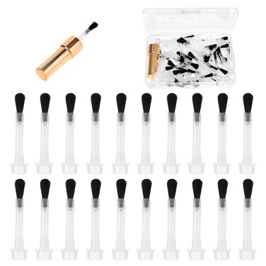 Thinp 66 Pcs Replacement Nail Polish Brush Kit Nail Polish Brush with Handle Disposable Nail Polish Brushes Disposable Dip Replacement Brush Dip Powder Liquid Replacement Brushes for Nail Art