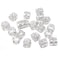 Honbay 20PCS Silver Rhinestone Hair Rings Dreadlocks Beads Braid Cuffs Braiding Hair Jewelry (Triangle Hollow Out)