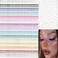 1450 Pieces Eye Face Gems White Pearls Self-Adhesive Rhinestone Stickers for Makeup, Rainbow Glitters Jewels Face Stickers, for DIY Nail Body Accessories