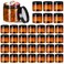 Tanlade Amber Plastic Jars with Lids Round Cosmetic Containers Amber Jars Refillable Containers for Powder Liquid Food Storage Kitchen Cosmetic Lotion Ointments Creams Essential Oil (2 oz)