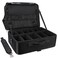 Relavel Extra Large Makeup Case Travel Makeup Train Case Professional Makeup Artist Bag Portable Nail Organizer Box Art Supply Case with Adjustable Dividers/Attach to Trolley/Shoulder Strap (Black)