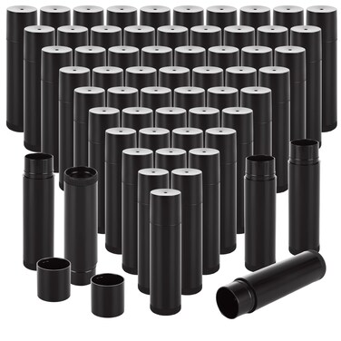 100 Pack Empty Lip Balm Tubes, 5ml/5g Plastic Lipsticks Filling Containers, Lip Balm Tube with Caps for Women Girl DIY Handmade Chapstick, Lipsticks, Black