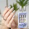 Press on Nails Medium Handmade Fake Medium Square Nail Kit Silver Gray Glitter Press on Nails Glue on Nail 24PCS Gift for Mom