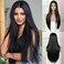 PHOCAS Long Straight Black Wig Long Hair Wigs for Women Daily Party Halloween Use 24''/60cm