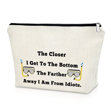 Scuba Diving Gift Scuba Diver Gift Makeup Bag Extreme Sports Gift for Best Friend Sarcastic Gift for Women Cosmetic Bag Inspirational Gifts Christmas Birthday Gifts for Her Cosmetic Travel Pouch