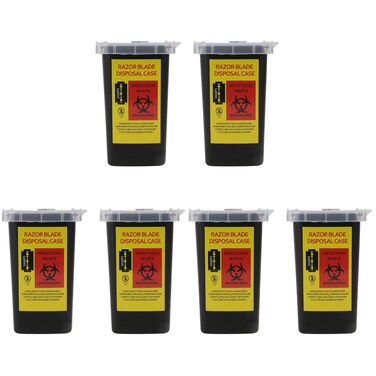 LALAFINA 6pcs Shaving Blades Storage Boxes Blade Dispenser Case Cutter Bank Portable Waste Razor Blade Container for Home and Barbershop Use