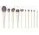 10Pcs Makeup Brush Set Professional Face Foundation Concealer Powder Blush Eyeshadow Brush Set For Foundation Blush Concealer Eyeshadow Travel Kit White suit