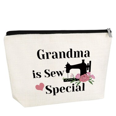 Mother's Day Gift for Women Grandma Gift Sewing Makeup Bag Quilting Gift Sewing Lover Gift Cosmetic Bag Birthday Gift Thank You Gift for Grandmother Seamstress Gift for Nana Mom Travel Pouch