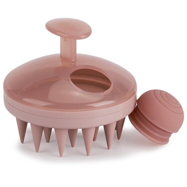 BTYMS Hair Scalp Scrubber Shampoo Brush with Dispenser, Silicone Head Scrubber Scalp Massager Hair Washing Brush Exfoliating Brush for Dandruff Removal