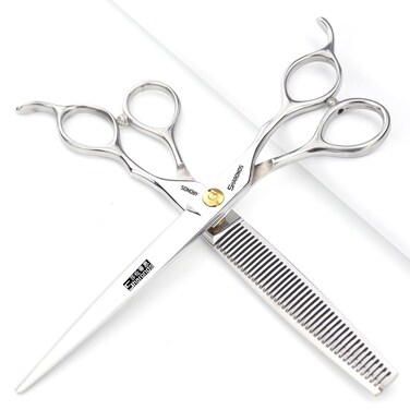 Professional Barber Hair Cutting Scissors/Shears (7-Inches) Stainless Steel Hairdressing Scissors (7.5 inch-2pc)