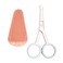 Premium Manicure Rounded Tip Scissors Multi-purpose Stainless Steel Cuticle Pedicure Beauty Grooming Shears for Nail, Eyebrow, Eyelash, Nose Hair (Pink 4 Inch With Artificial Leather Cover)