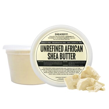 Raw Unrefined African Shea Butter, Natural Body Butter, Soft &amp; Smooth Daily Moisturizer For Face &amp; Body Ivory 16oz (Pack of 1)