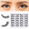 SONAFEEL False Eyelashes Natural Look for glasses wears Short Cat Eye Lashes Pack 13mm 14Pairs 3d Mink Lashes Reusable Handmade Fake Eyelashes