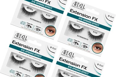 Ardell Lash Extension FX B Curl False Eyelashes, Eye-Opening Effect, Reusable Strip Lashes, 4 Pack