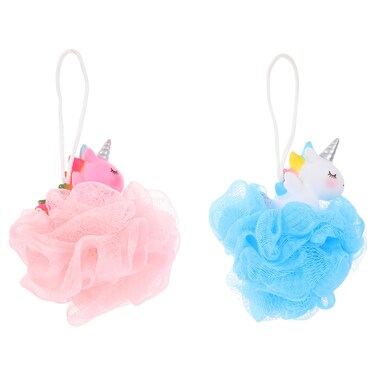 FOMIYES 2pcs Unicorn Bath Ball Bathtub Scrubber Bath Sponge Mens Loofah Scrub Sponge Shower Sponge with Bubble Sponge Unicorns Body Shower Balls Bathroom Supply Exfoliating Bath Net