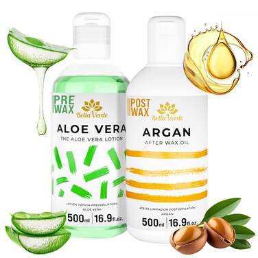 Bella Verde Pre and Post Waxing Care - Home Kit for Women and Men - Pack of 2 Pre &amp; Post Wax Spray - Care for Brazilian Body Legs Eyebrows Face Lips Armpits