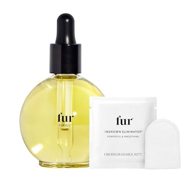 Fur Oil Prevent Ingrown Hairs Moisturize and Soften Dry Skin 25fl oz with Ingrown Eliminator Mitt