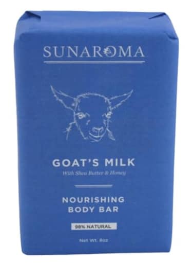 Sunaroma Soap Bar Goats Milk Shea Butter Honey 8 Ounce Pack of 6