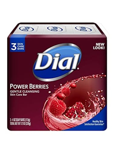 Dial Glycerin Soap Bars with Power Berries Raspberry Pomegranate Cranberry 12 Oz