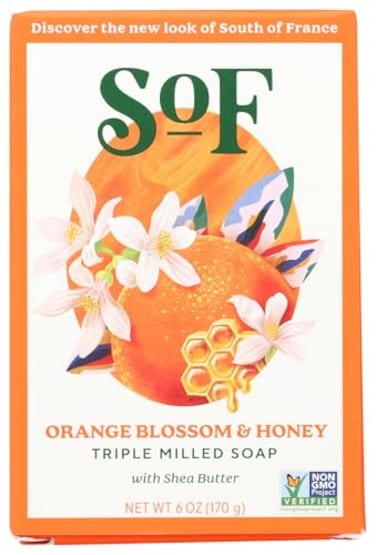 South Of France Soap Bar Orange Blossom Honey 6 Ounce