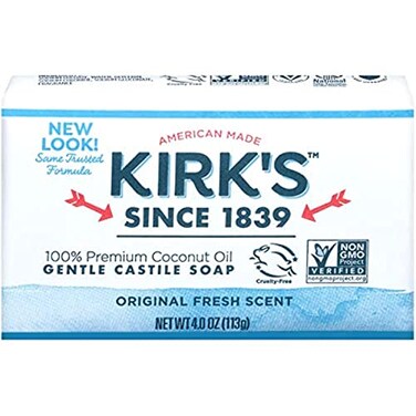 Kirk's Natural Castile Bar Soap Kirks Castile Natural Coco Bar Soap 4oz 5 Pack