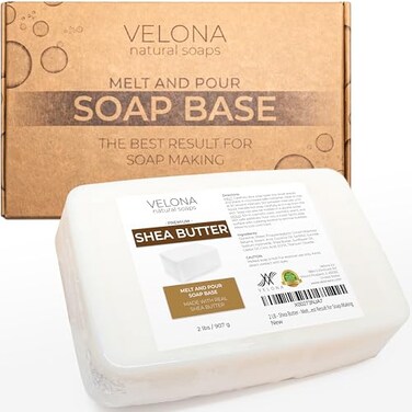 velona 2 LB Shea Butter Melt and Pour Soap Base SLSSLES free Natural Bars for The Best Result for SoapMaking