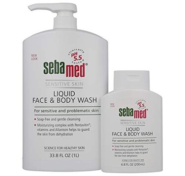 SEBAMED Liquid Face and Body Wash 1 Liter 1L 200mL Bundle