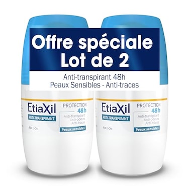 Etiaxil AntiPerspirant Deodorant 48H Rollon 2 x 50ml by Etiaxil