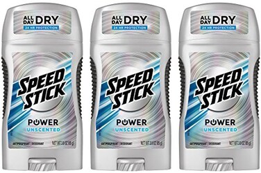 Speed Stick AntiPerspirant Deodorant Unscented 3 oz Pack of 3