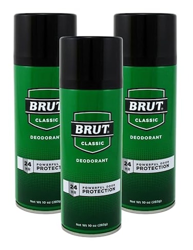 Brut Deodorant 10oz Aerosol Classic Scent 3 Pack