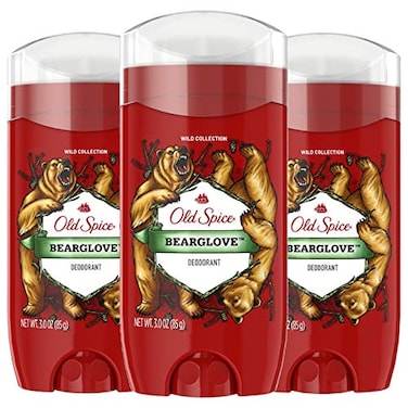 Old Spice Deodorant for Men Bearglove Scent Wild Collection 3 oz Pack of 3