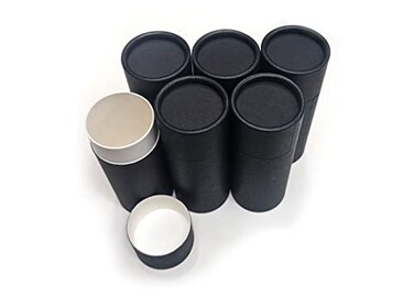 DIY Deodorant Containers Empty Cardboard Deodorant Containers 25 oz Pushup style topfill reusable and biodegradable 6Pack Black