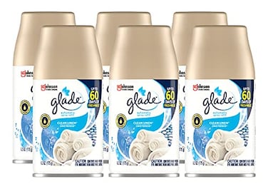 Glade Automatic Spray Refill Clean Linen 62 oz Pack of 6