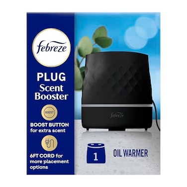 Febreze Plug Scent Booster in Black Continuous Scent Device Oil Diffuser Compatible with Febreze Air Freshener Plug in Refills Refills not Included