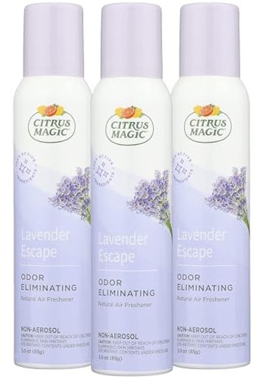 Citrus Magic Odor Eliminating Air Freshener Spray Lavender Escape 3Ounce Pack of 3