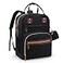 Tuwubi Diaper Bag Backpack Baby Essentials Travel Tote Bag Multi function Waterproof Backpacks Travel Essentials with Stroller Straps Pacifier Case Black