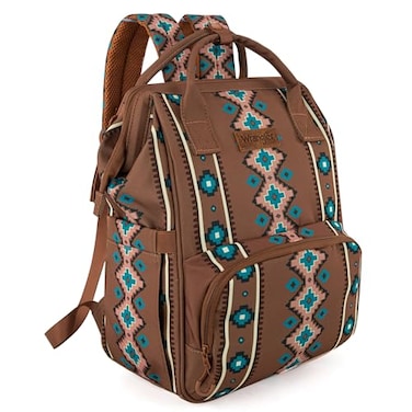 Montana West Wrangler Callie Diaper Bag Backpack with Stroller Straps Multifunction Baby Travel Bag WG22049110DBR