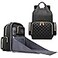 WITSTEP Diaper Bag Laptop Backpack Black Unisex