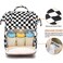 LIMHOO Diaper Bag Backpack for Mom Dad Multifunction Waterproof Baby Changing Bags Large Nappy Bag Backpack Checkered