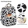Mimfutu Cow Print Diaper Bag Backpack for Baby Girls Boys Large Capacity Multifunction Waterproof Maternity Mom Nappy Bags with Stroller Straps