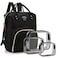 Timberer Diaper Bag with Organizing Pouches Nappy Bags Handbag Multifunction Diaper Bag for Baby Care Travel Backpack Large Capacity Black