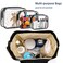 Timberer Diaper Bag with Organizing Pouches Nappy Bags Handbag Multifunction Diaper Bag for Baby Care Travel Backpack Large Capacity Black