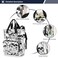 MNSRUU Diaper Bag Goth Skull White Diaper Bag Backpack Multifunction Travel Diaper Bag Tote Large Capacity Diaper Changing Backpacks for Moms Dads