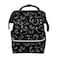 GACTIVITY Black Gray Bats Diaper Bag Travel Backpack Large Capacity MultiFunction Zipper Casual Travel Backpacks for Mom Dad Unisex