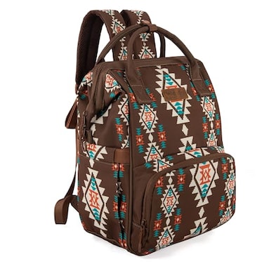 Montana West Wrangler Callie Diaper Bag Backpack with Stroller Straps Multifunction Baby Travel Bag WG22049110CF