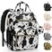 Pritent Diaper Bag BackpackBaby Essentials Diapers Bag with Pacifier CaseMultipurpose Stylish Large Capacity Travel Backpack for Baby GirlBoyMCow Print