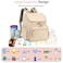 LORADI Lightweight Diaper Bag Backpack Baby Shower Gifts Beige